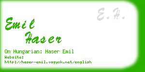 emil haser business card